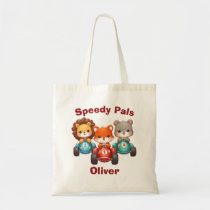 Schattige Dieren in Raceauto's - Speedy Vriendjes Tote Bag