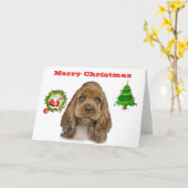 Schattige dieren kerstmis kaart (Gele Bloem)
