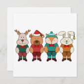 Schattige dieren klaar voor de winter (Voorkant / Achterkant)