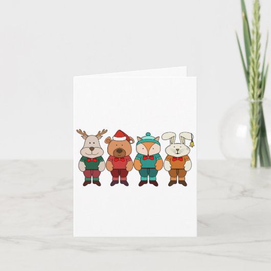 Schattige dieren klaar voor de winter (Voorkant)