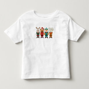 Schattige dieren klaar voor de winter kinder shirts