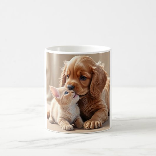 schattige dieren koffie mokken (Center)