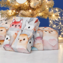 Schattige dieren leuk Inpakpapier