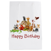 Schattige dieren medium cadeauzakje (Achterkant)