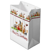 Schattige dieren medium cadeauzakje (Voorkant Gekanteld)