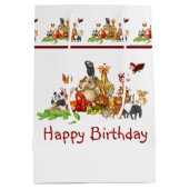 Schattige dieren medium cadeauzakje (Achterkant)