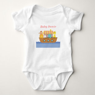 Schattige dieren, Noachs ark, voor baby's Romper