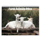 Schattige dieren op het Boerderij Kalender (Hoes)