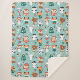 Schattige dieren Sherpa Blanket Deken