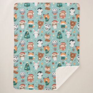 Schattige dieren Sherpa Blanket Deken