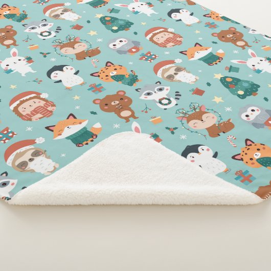 Schattige dieren Sherpa Blanket Deken (3/4)