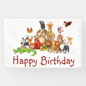 Schattige dieren spandoek (Horizontaal)