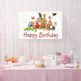 Schattige dieren spandoek