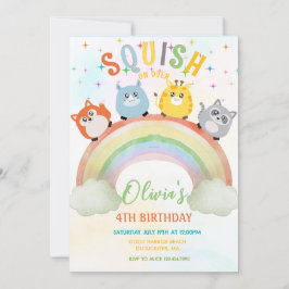 Schattige dieren Squish genderneutrale verjaardag  Kaart