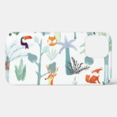 Schattige dieren: tropisch bos doodle. Case-Mate iPhone case (Achterkant (horizontaal))