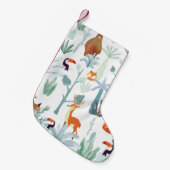 Schattige dieren: tropisch bos doodle. kleine kerstsok (Voorkant (Hangend))