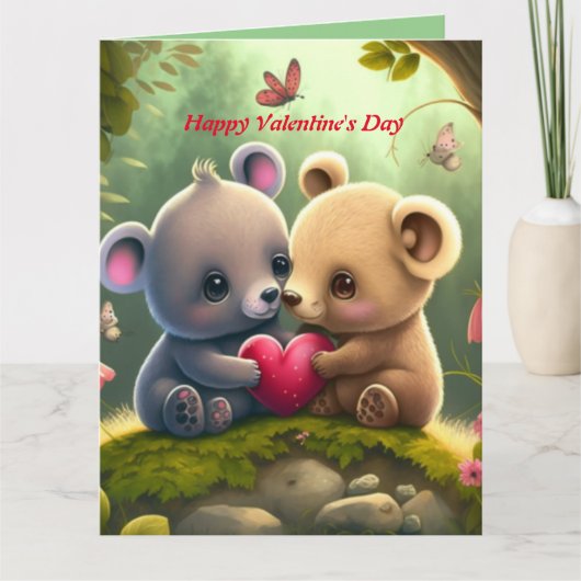 Schattige dieren verliefd     kaart (Voorkant)