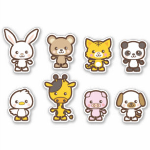 schattige dieren VinylSticker Sticker