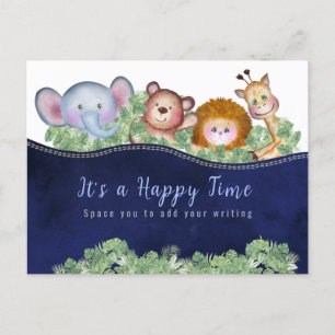 Schattige dieren   Voor trein foto thema Briefkaart