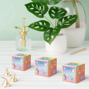 Schattige Dieren Vrienden Baby Shower Kleurrijke A Bedankdoosjes