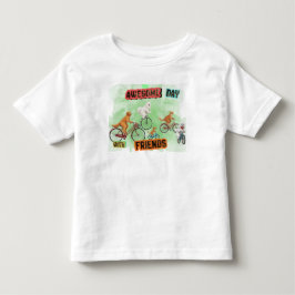 Schattige Dieren Vrienden op Fietsen Kinder Shirts