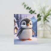 Schattige dieren, winter, Pinguïn, Postcrossing Briefkaart (Staand voorkant)