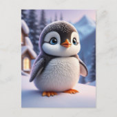 Schattige dieren, winter, Pinguïn, Postcrossing Briefkaart (Voorkant)