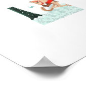 Schattige dieren Winter Wonder Woodland Forest Mei Poster (Hoek)