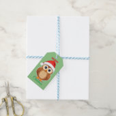 Schattige dieren winteruil Kerstmis Cadeaulabel (Met Touw)