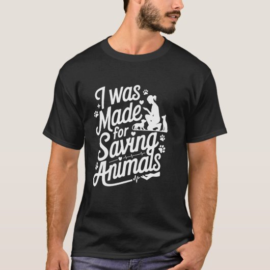 Schattige dierenarts assistent diergeneeskunde die t-shirt (Voorkant)