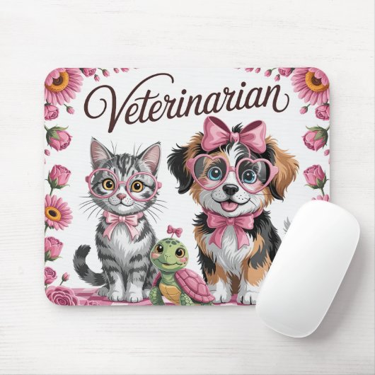 Schattige Dierenarts Muismat (Met muis)