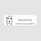 Schattige dierenartsassistent naamplaatje (Voorkant)