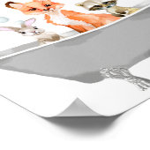 Schattige Dierenbaby's in badkuip bad Poster (Hoek)