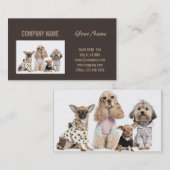 schattige dierenbeestje met puppy SPA Visitekaartje (Voorkant / Achterkant)