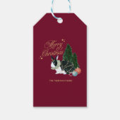 schattige dierenkerstman cadeaulabel (Voorkant)