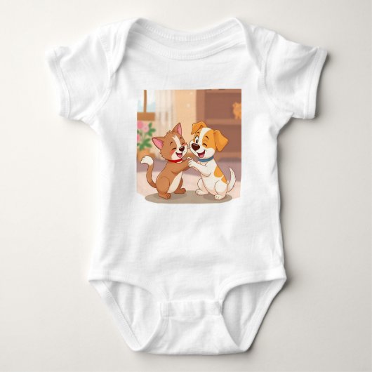 Schattige Dierenprint Rompers Romper (Voorkant)