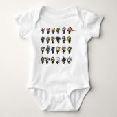 Schattige Dierenvrienden Baby Bodysuit (Voorkant)