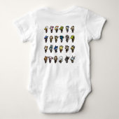 Schattige Dierenvrienden Baby Bodysuit (Achterkant)