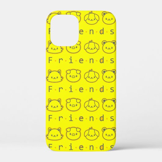Schattige dierenvrienden gezicht Case-Mate iPhone case (Achterkant)