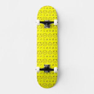 Schattige dierenvrienden gezicht persoonlijk skateboard