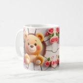 schattige dierlijke teddybeer Mok Wrap: 3D Design (Voorkant links)