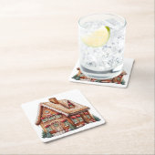 Schattige Digitaal Schilderen van een Gingerbread  Kartonnen Onderzetters (Insitu)