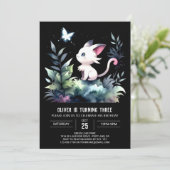 Schattige digitale kattenverjaardag kaart (Staand voorkant)