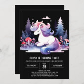 Schattige digitale paardenverjaardag kaart (Voorkant / Achterkant)