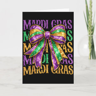 Schattige dikke dinsdag Mardi Gras Coquette strik Kaart