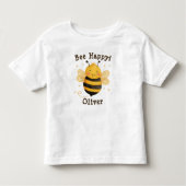 Schattige dikke hommel "Bee Happy"  Kinder Shirts (Voorkant)