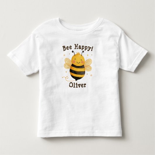 Schattige dikke hommel "Bee Happy" Kinder Shirts (Voorkant)
