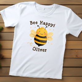 Schattige dikke hommel "Bee Happy" Kinder Shirts