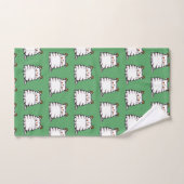 Schattige dikke kat met twee kersthoeden bad handdoek (Handdoek)