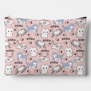 Schattige dikke katjes en Meow-harten Etui